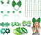 18 Pcs St. Patrick's Day Accessories for Kids, St. Patrick's Day Headbands, Lucky Bracelet, Shamrock Eyeglass and Clover Necklace for Irish Party Supplies Decorations